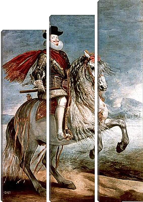 Модульная картина - Felipe III caballo. Диего Веласкес