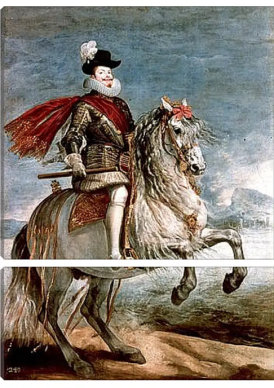 Модульная картина - Felipe III caballo. Диего Веласкес