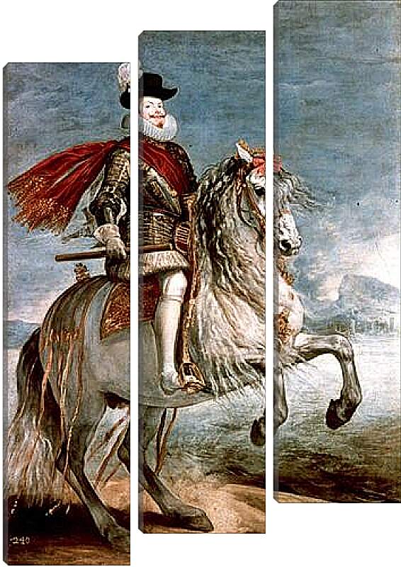 Модульная картина - Felipe III caballo. Диего Веласкес