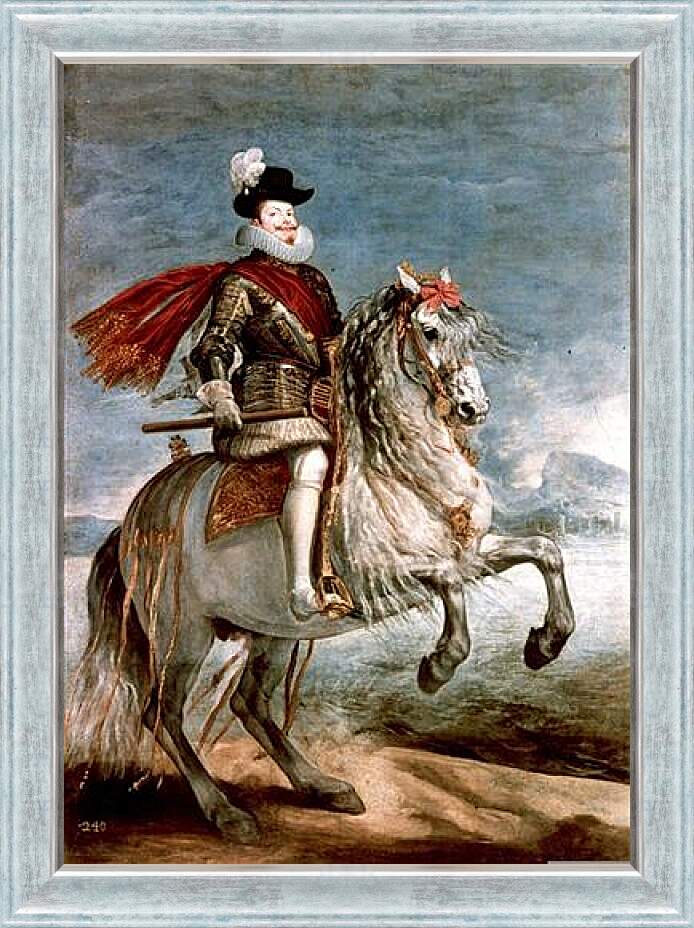 Картина в раме - Felipe III caballo. Диего Веласкес