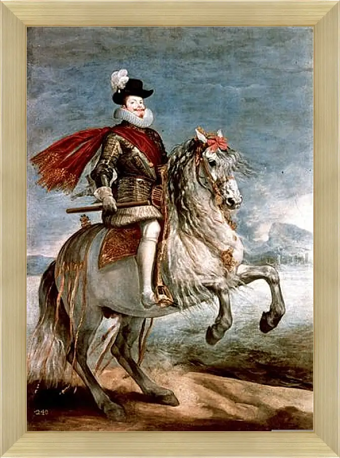 Картина в раме - Felipe III caballo. Диего Веласкес