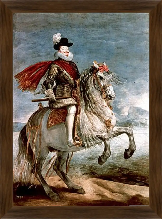 Картина в раме - Felipe III caballo. Диего Веласкес