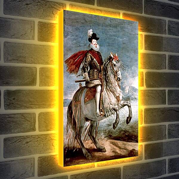 Лайтбокс световая панель - Felipe III caballo. Диего Веласкес