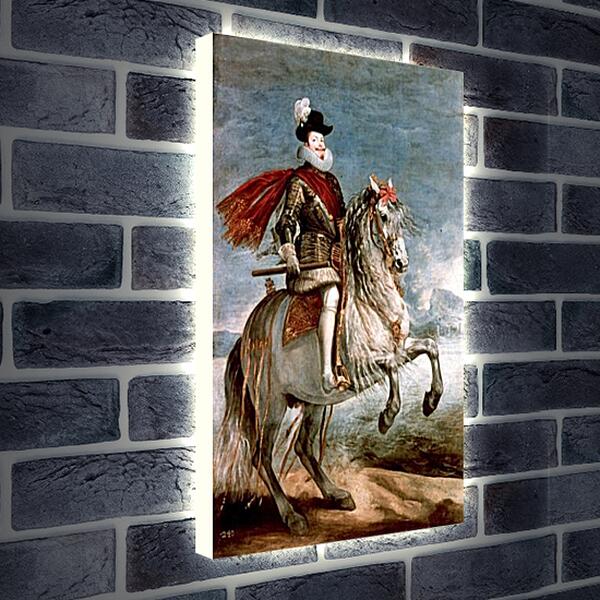 Лайтбокс световая панель - Felipe III caballo. Диего Веласкес
