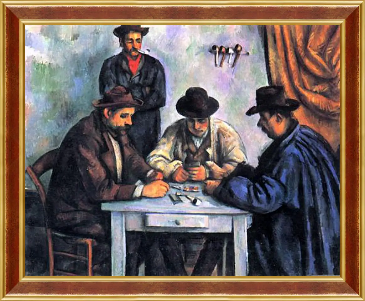 Картина в раме - The Card Players. Поль Сезанн