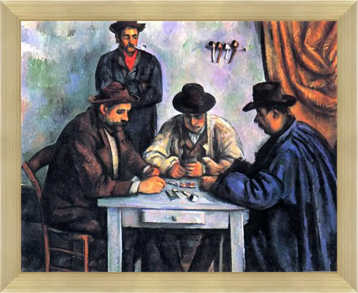 Картина в раме - The Card Players. Поль Сезанн