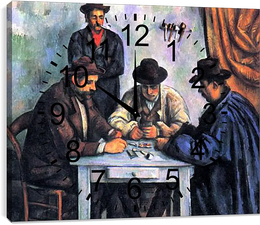 Часы картина - The Card Players. Поль Сезанн