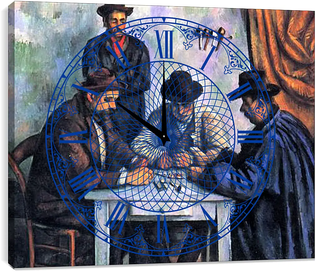 Часы картина - The Card Players. Поль Сезанн