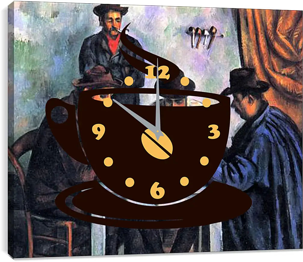 Часы картина - The Card Players. Поль Сезанн