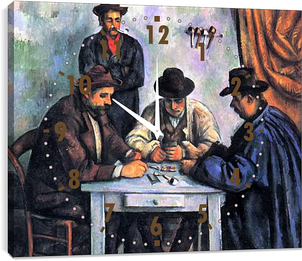 Часы картина - The Card Players. Поль Сезанн