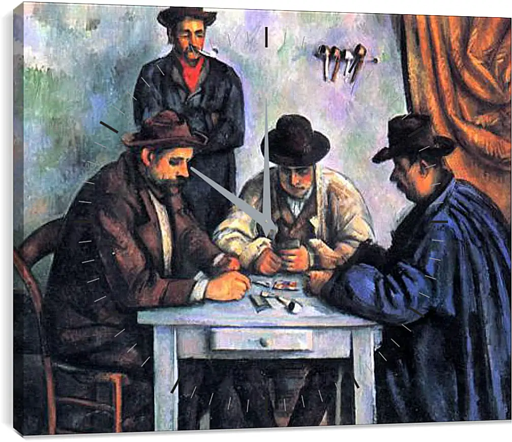 Часы картина - The Card Players. Поль Сезанн