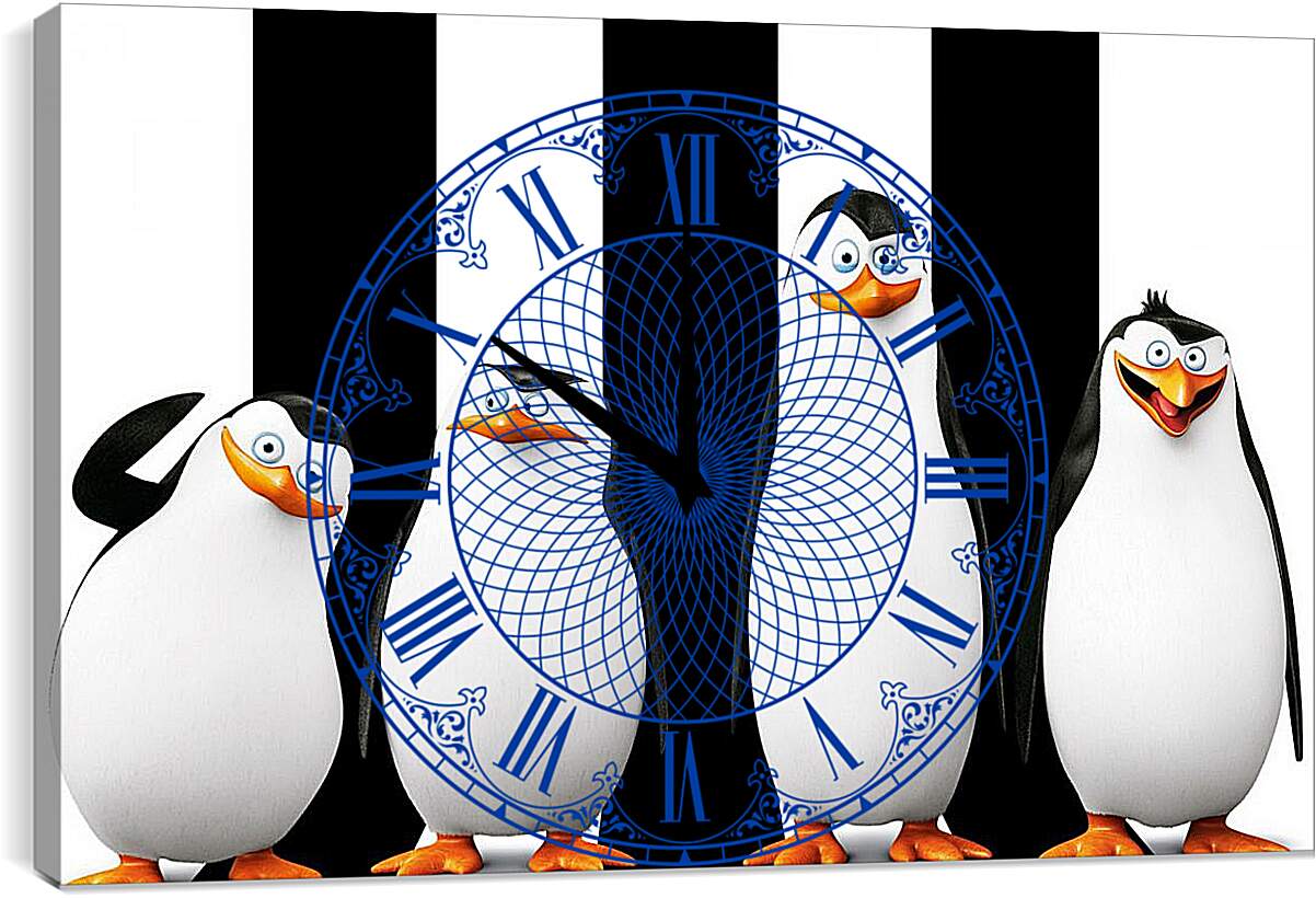 Часы картина - Пингвины