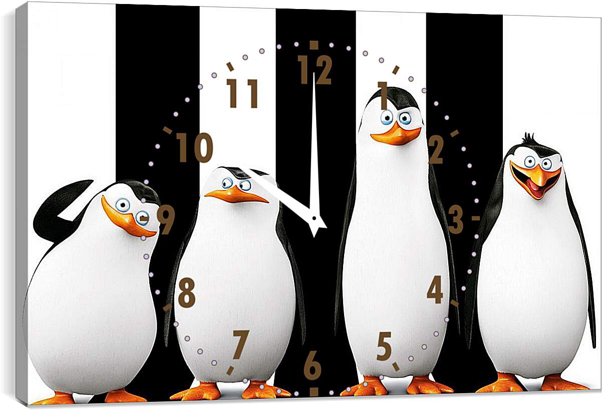 Часы картина - Пингвины