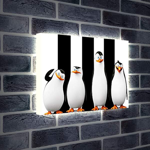 Лайтбокс световая панель - Пингвины