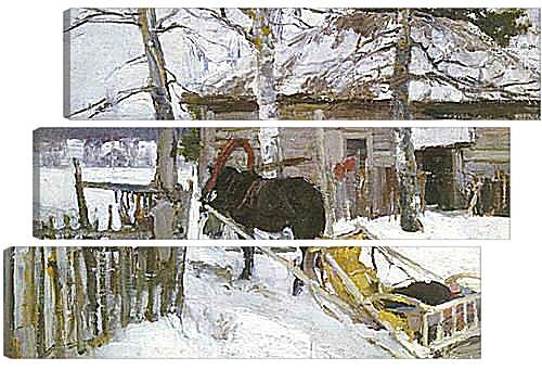 Модульная картина - Зимой. Коровин Константин