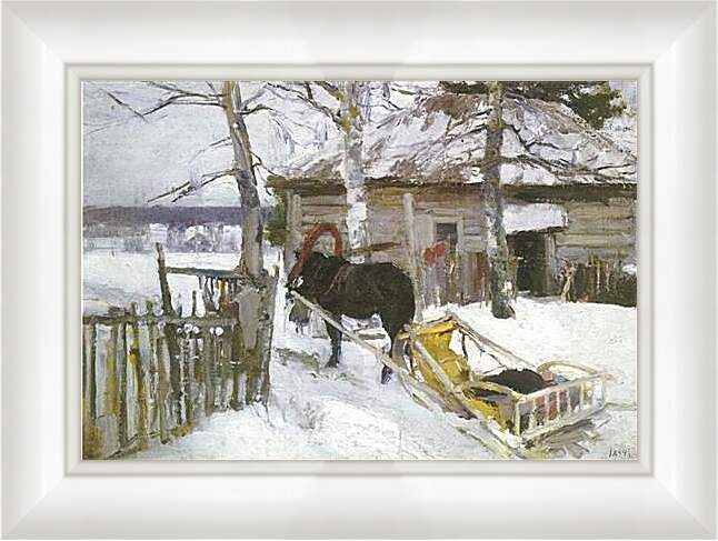 Картина в раме - Зимой. Коровин Константин