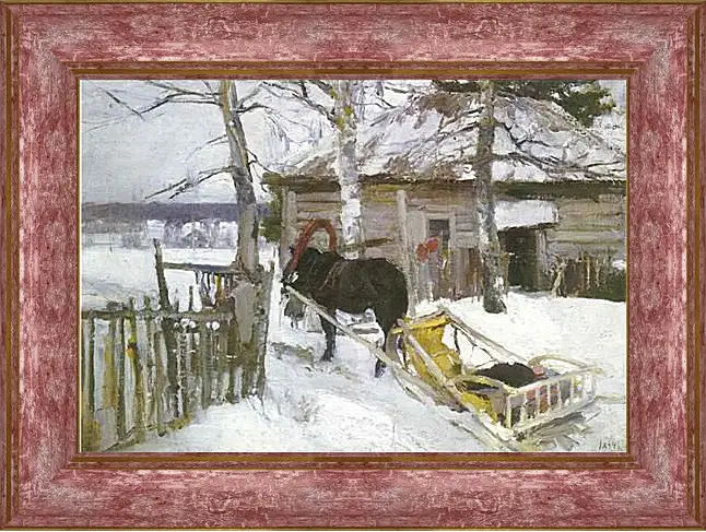 Картина в раме - Зимой. Коровин Константин