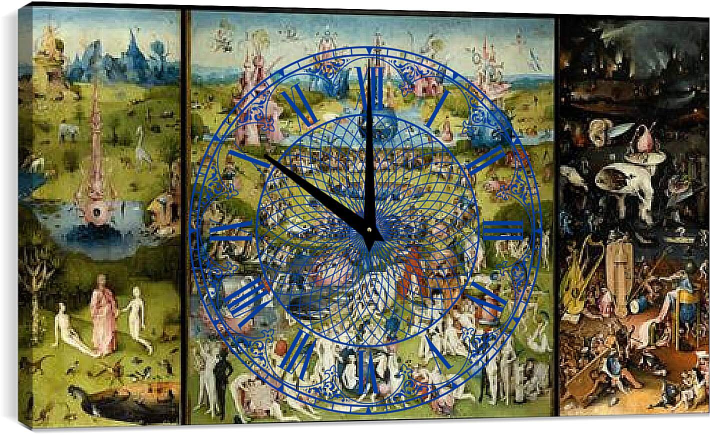 Часы картина - Сад земных наслаждений. Триптих. Иероним Босх