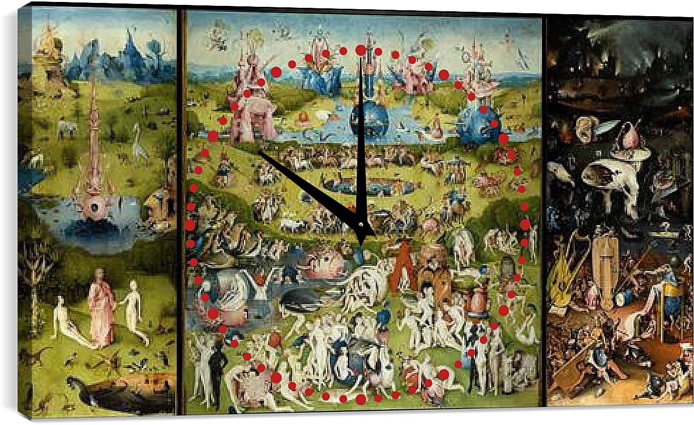 Часы картина - Сад земных наслаждений. Триптих. Иероним Босх