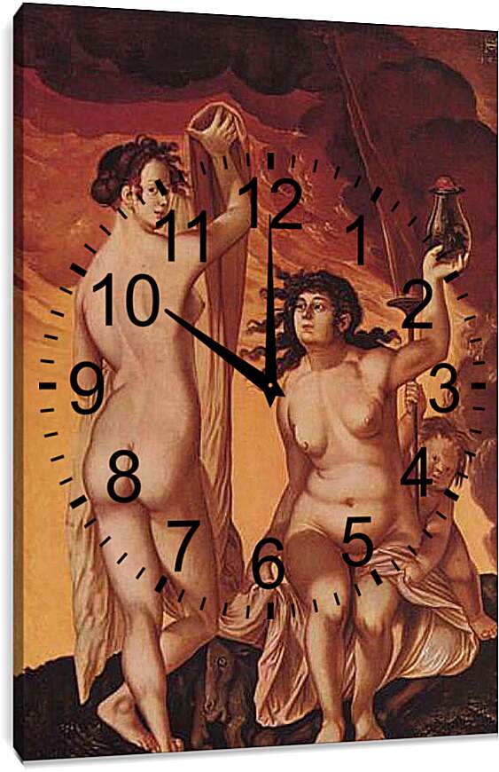 Часы картина - Zwei Hexen. Ханс Бальдунг