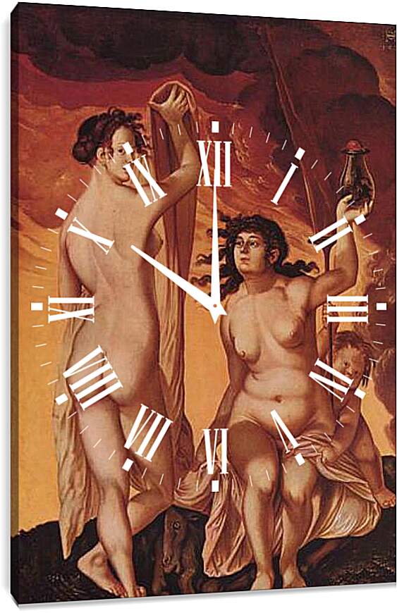 Часы картина - Zwei Hexen. Ханс Бальдунг