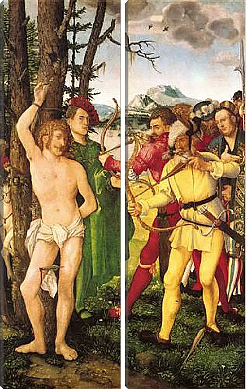 Модульная картина - Sebastiansaltar, Mitteltafel (Szene. Ханс Бальдунг