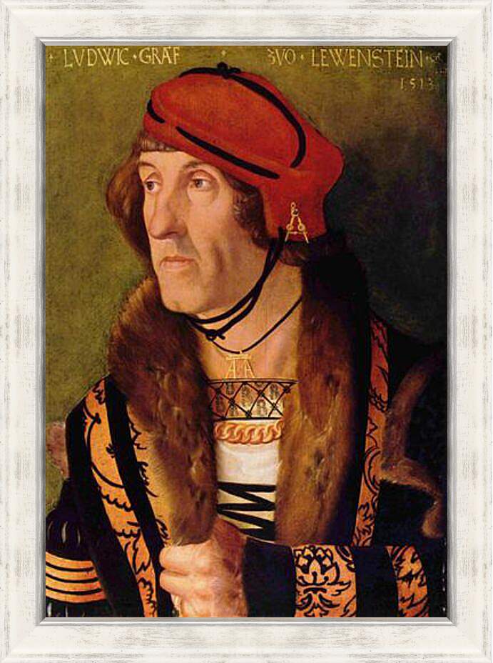 Картина в раме - Portrat des Ludwig Graf zu Lowenstein. Ханс Бальдунг