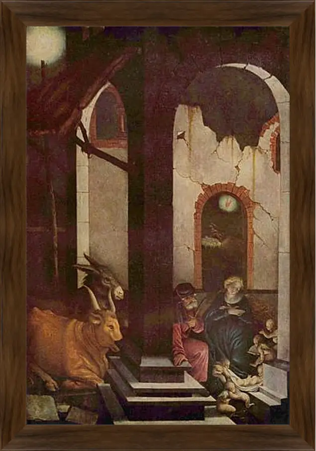 Картина в раме - Geburt Christi. Ханс Бальдунг