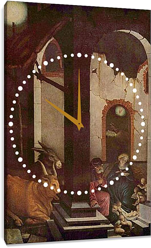 Часы картина - Geburt Christi. Ханс Бальдунг