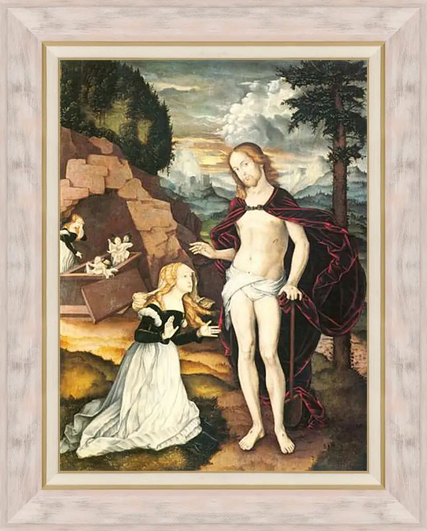 Картина в раме - Christus als Gartner (Noli me tangere). Ханс Бальдунг