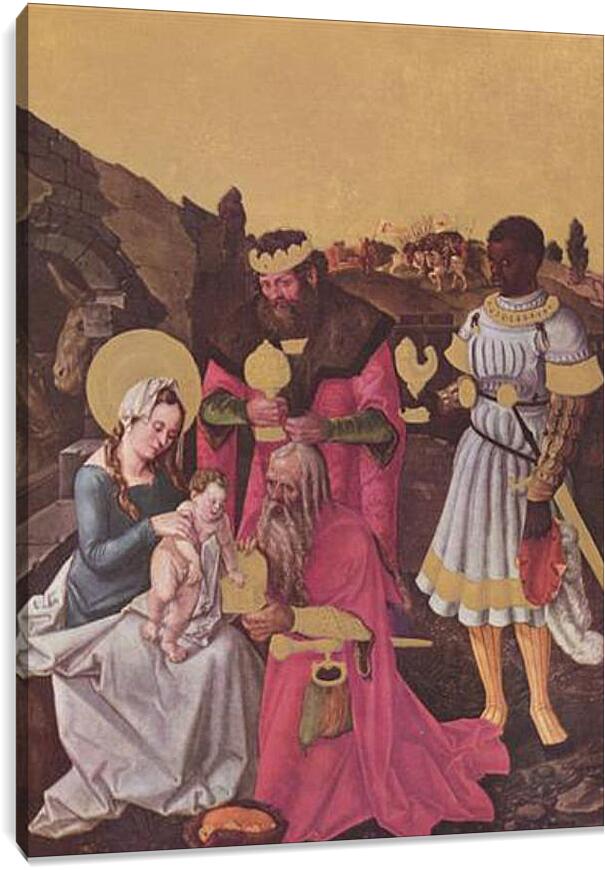 Постер и плакат - Anbetung der Heiligen Drei Konige. Ханс Бальдунг