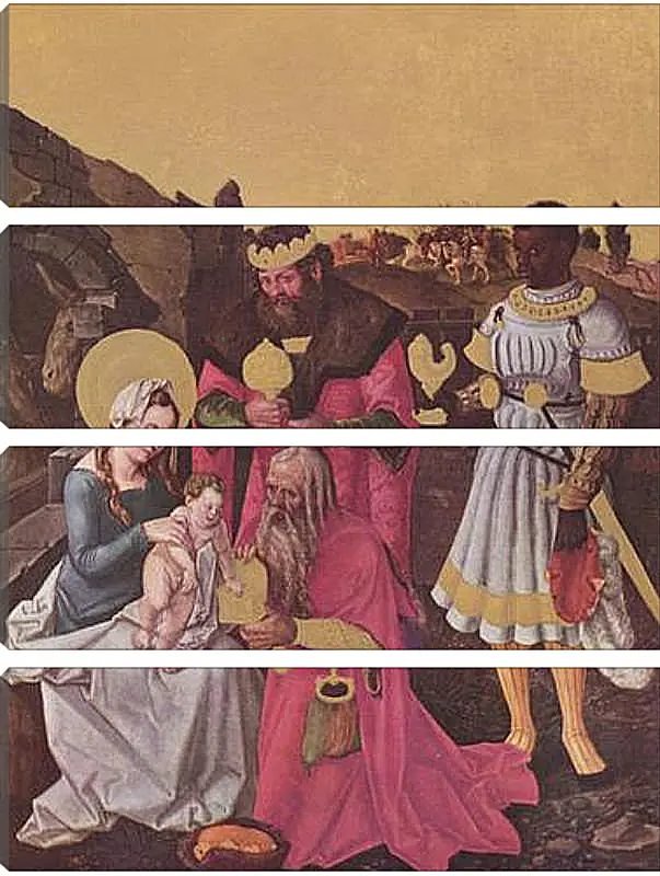 Модульная картина - Anbetung der Heiligen Drei Konige. Ханс Бальдунг