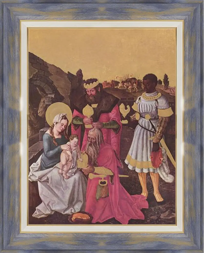 Картина в раме - Anbetung der Heiligen Drei Konige. Ханс Бальдунг