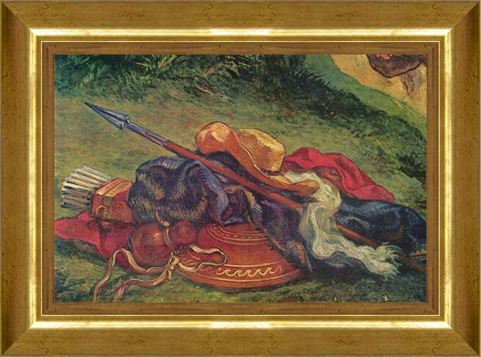 Картина в раме - Wandgemalde fur Saint-Sulpice in Paris, Kapelle der Heiligen Engel (Szene). Эжен Делакруа
