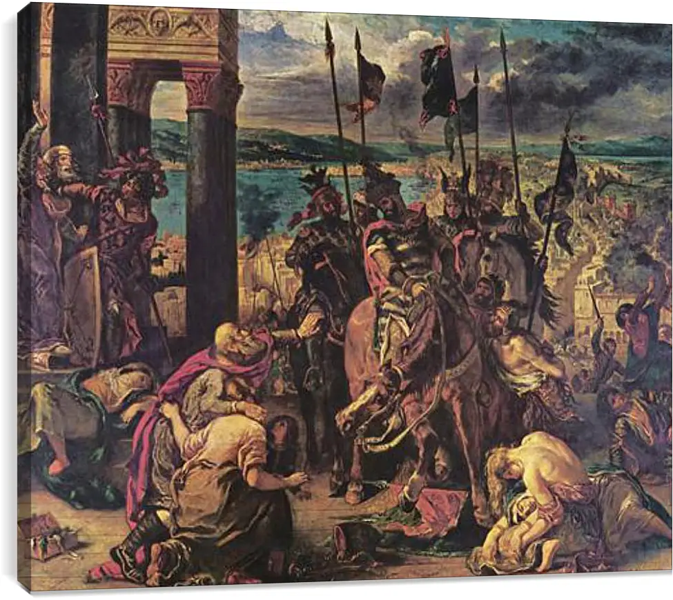 Постер и плакат - The Entry of the Crusaders into Constantinople. Эжен Делакруа