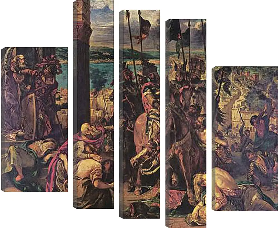 Модульная картина - The Entry of the Crusaders into Constantinople. Эжен Делакруа