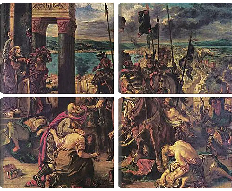 Модульная картина - The Entry of the Crusaders into Constantinople. Эжен Делакруа