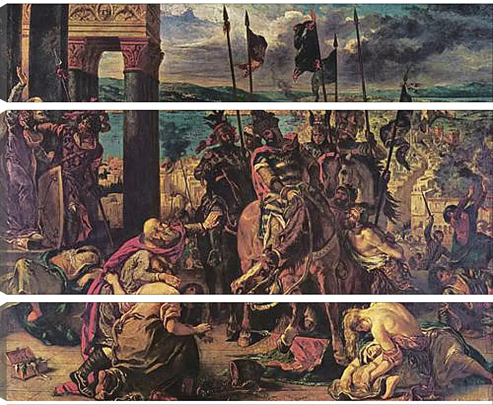 Модульная картина - The Entry of the Crusaders into Constantinople. Эжен Делакруа