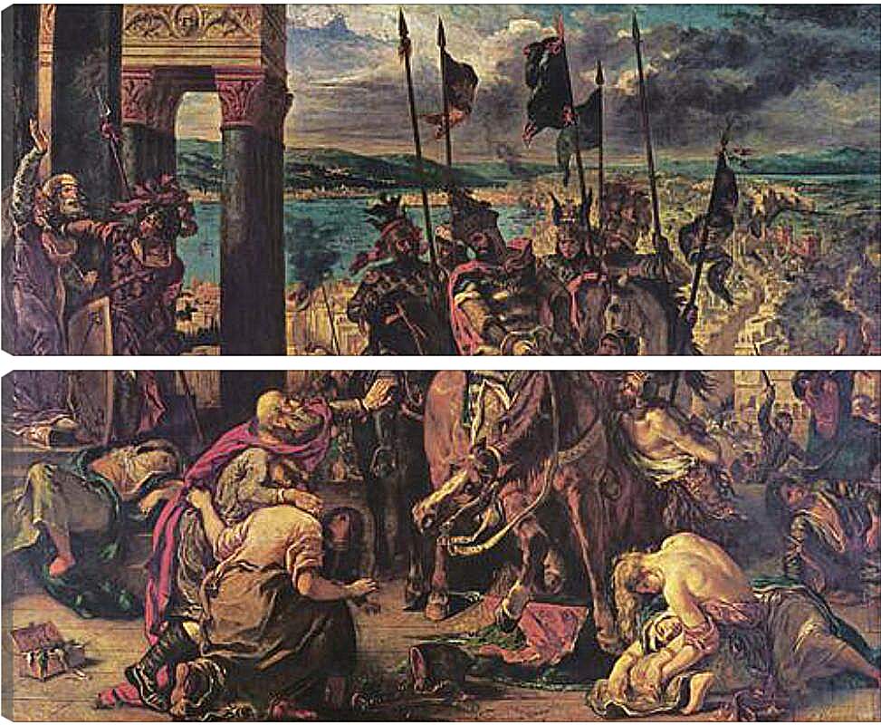 Модульная картина - The Entry of the Crusaders into Constantinople. Эжен Делакруа