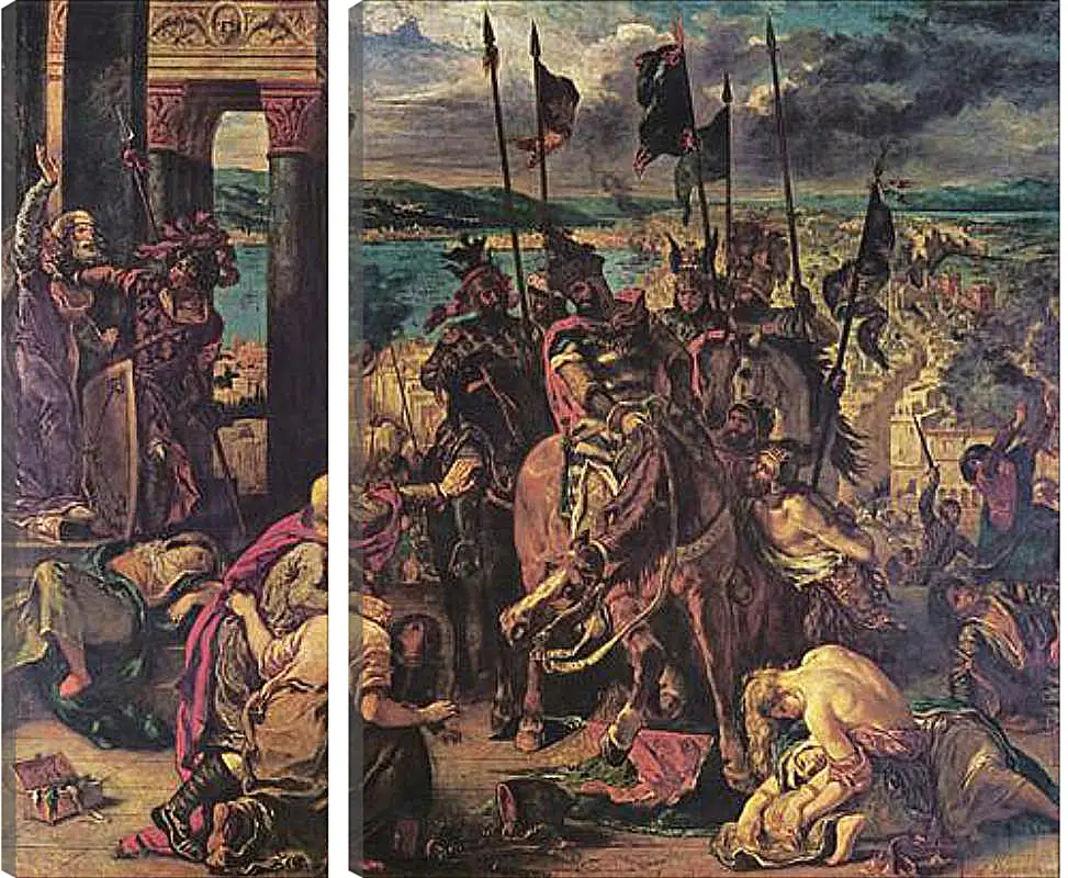 Модульная картина - The Entry of the Crusaders into Constantinople. Эжен Делакруа