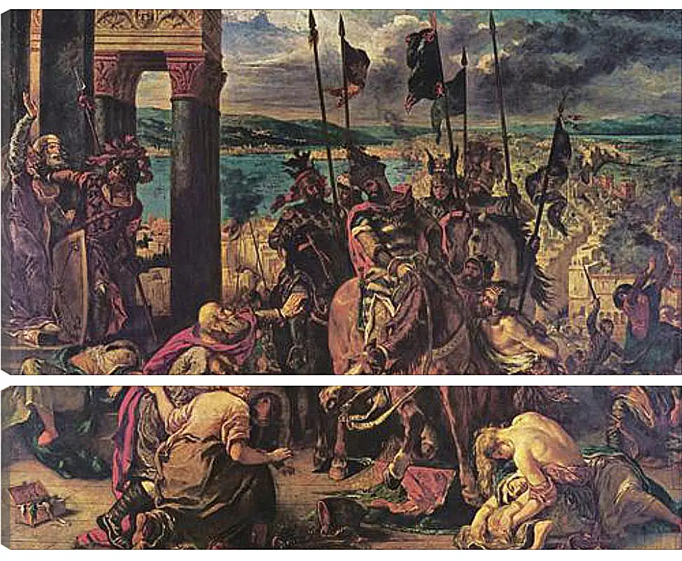 Модульная картина - The Entry of the Crusaders into Constantinople. Эжен Делакруа