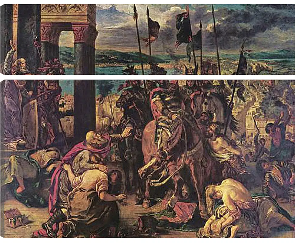 Модульная картина - The Entry of the Crusaders into Constantinople. Эжен Делакруа