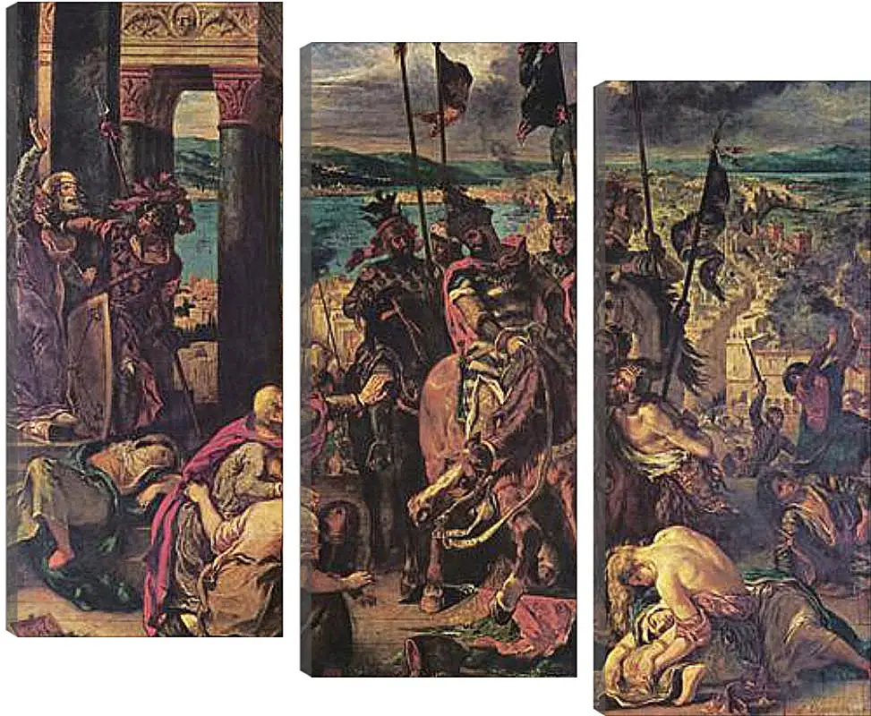 Модульная картина - The Entry of the Crusaders into Constantinople. Эжен Делакруа