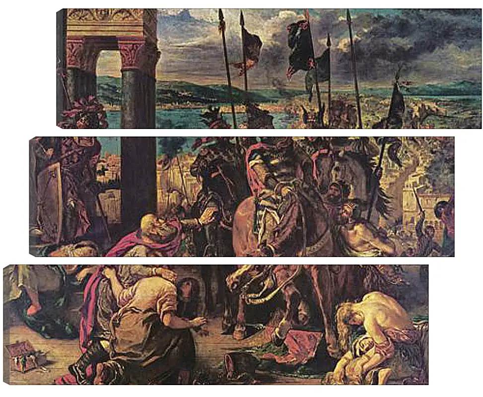 Модульная картина - The Entry of the Crusaders into Constantinople. Эжен Делакруа