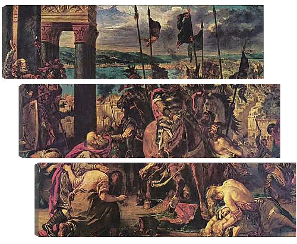 Модульная картина - The Entry of the Crusaders into Constantinople. Эжен Делакруа