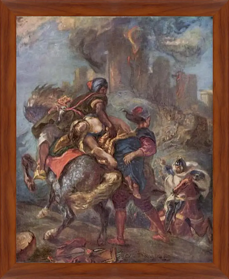 Картина в раме - The Abduction of Rebecca. Эжен Делакруа