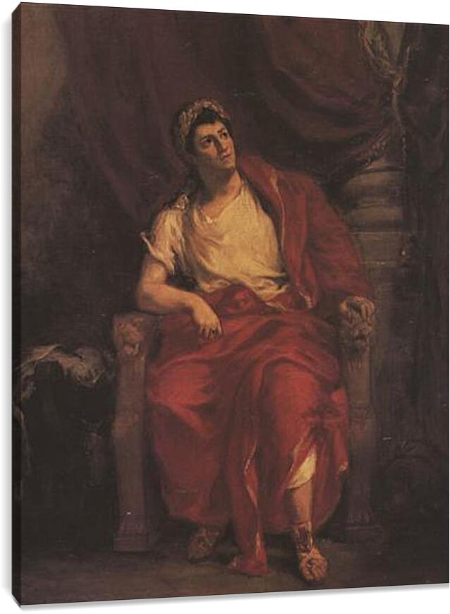 Постер и плакат - Talma als Nero in Britannicus. Эжен Делакруа