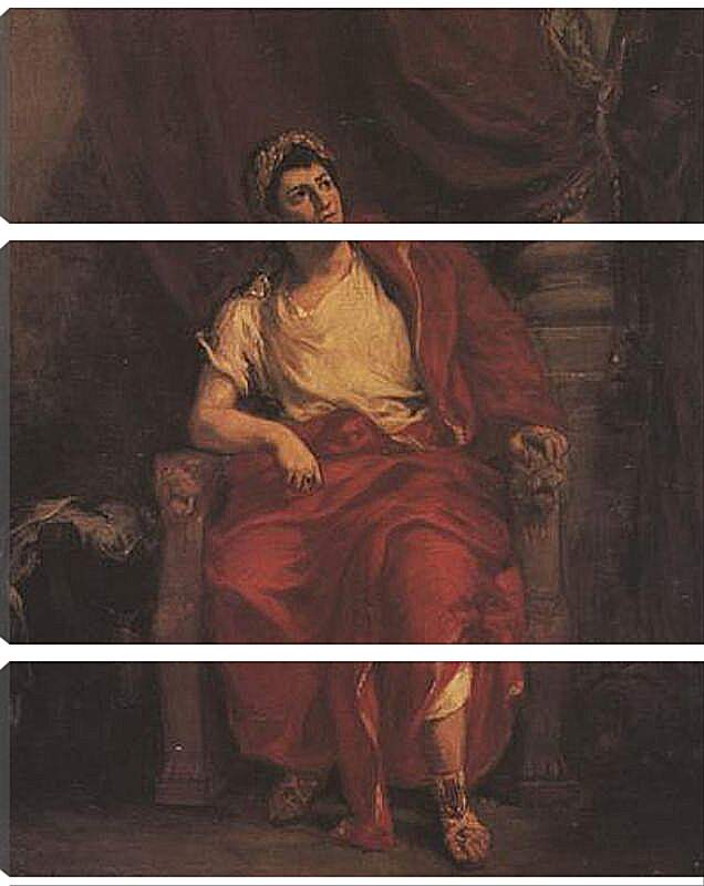 Модульная картина - Talma als Nero in Britannicus. Эжен Делакруа