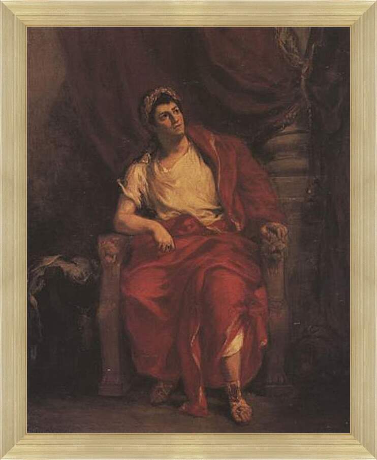 Картина в раме - Talma als Nero in Britannicus. Эжен Делакруа