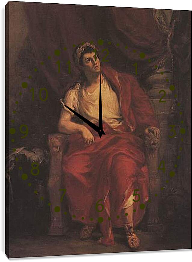 Часы картина - Talma als Nero in Britannicus. Эжен Делакруа
